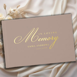 Mémorial "En mémoire d'amour" Gold-Foil, Brown