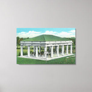 Memorial Entrance at Battlefield Cemetery Uitzicht Canvas Afdruk