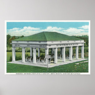 Memorial Entrance at Battlefield Cemetery Uitzicht Poster