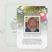 Mémorial et Carte de remerciements de Noël (Devant / Derrière)