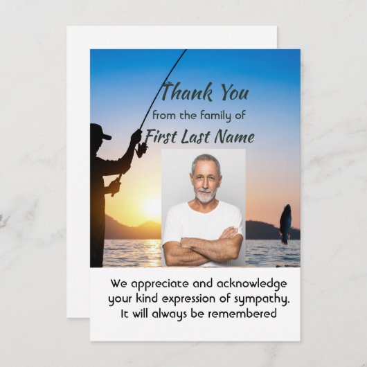 Memorial Fisherman Pêche Merci de poisson (Devant / Derrière)