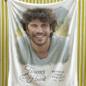 Memorial FOREVER IN MY HEART Photo Keepomwille Fleece Deken