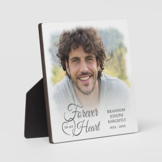 Memorial FOREVER IN MY HEART Photo Keepomwille Fotoplaat (Voorkant)