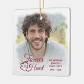 Memorial FOREVER IN MY HEART Photo Keepomwille Keramisch Ornament (Links)