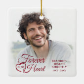 Memorial FOREVER IN MY HEART Photo Keepomwille Keramisch Ornament (Achterkant)