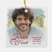 Memorial FOREVER IN MY HEART Photo Keepomwille Keramisch Ornament (Voorkant)