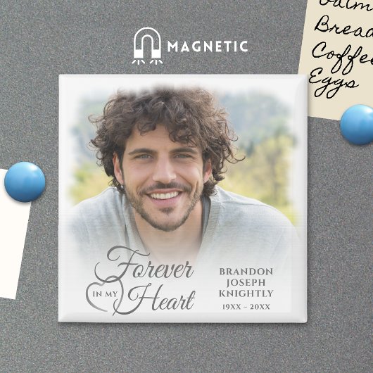 Memorial FOREVER IN MY HEART Photo Keepomwille Magneet