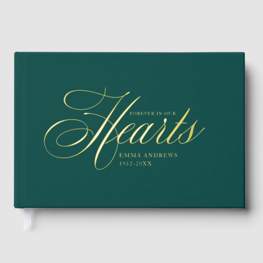 Mémorial "Forever in our Hearts" Gold-Foil, Vert (Recto)