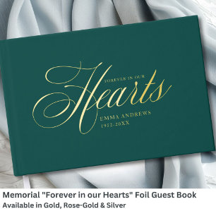 Mémorial "Forever in our Hearts" Gold-Foil, Vert