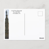 Memorial Forsyth Park Savannah GA foto Briefkaart (Achterkant)