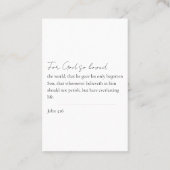 Memorial Foto Begrafenis Keepsake Visitekaartje (Achterkant)