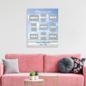 Memorial foto collage met achtergrond oceaan canvas afdruk (Insitu (Woonkamer))