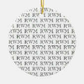 Memorial FOTO INITIALEN Pattern Modern Keepsake Keramisch Ornament (Voorkant)