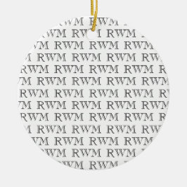 Memorial FOTO INITIALEN Pattern Modern Keepsake Keramisch Ornament