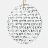 Memorial FOTO INITIALEN Pattern Modern Keepsake Keramisch Ornament (Links)