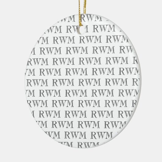 Memorial FOTO INITIALEN Pattern Modern Keepsake Keramisch Ornament (Links)