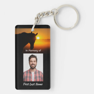 Memorial Foto Prayer Horse Silhouette Sleutelhanger
