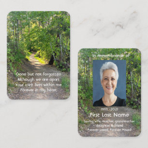 Memorial Foto Prayer Path Trail Forest Treils Visitekaartje