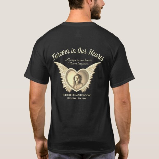 Memorial | Foto toevoegen T-shirt (Achterkant)