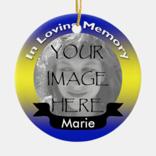 Memorial Foto van Ornament Yellow & Blue