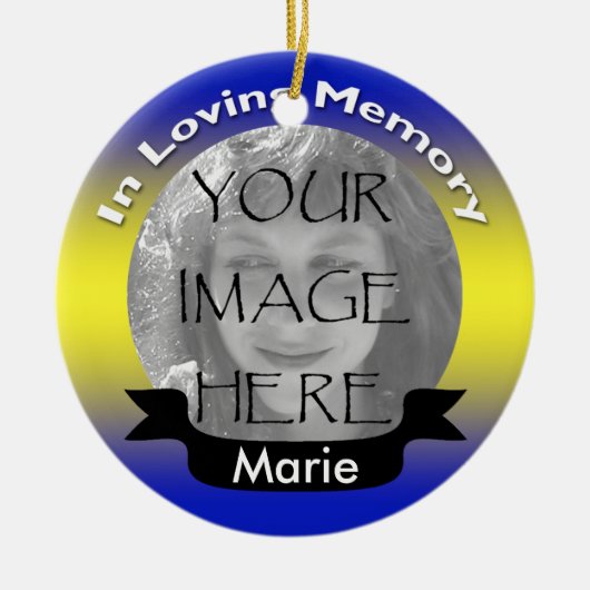 Memorial Foto van Ornament Yellow & Blue (Voorkant)