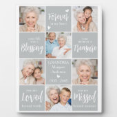 Memorial fotocollage 6 gepersonaliseerde herinneri fotoplaat (Voorkant)