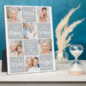 Memorial fotocollage 6 gepersonaliseerde herinneri fotoplaat (Zijkant)