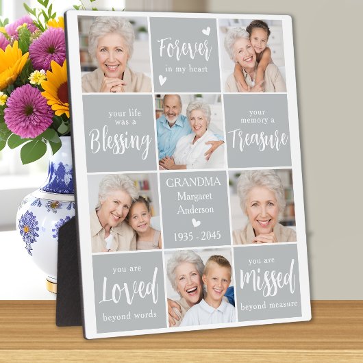 Memorial fotocollage 6 gepersonaliseerde herinneri fotoplaat