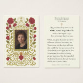 Mémorial funéraire catholique Sacré-Coeur Roses ro (Devant & derrière)