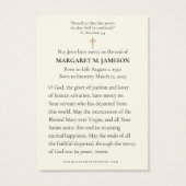 Mémorial funéraire catholique Sacré-Coeur Roses ro (Dos)