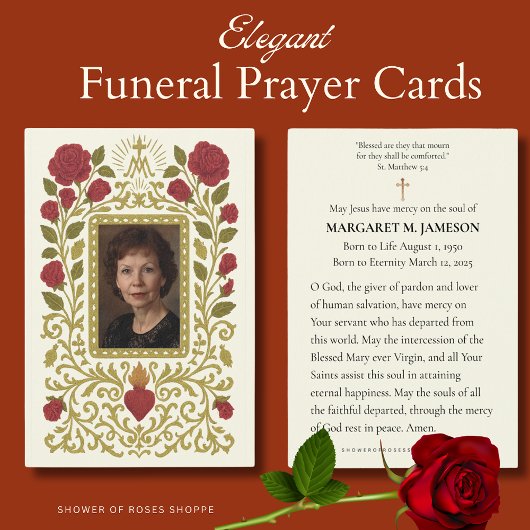 Mémorial funéraire catholique Sacré-Coeur Roses ro