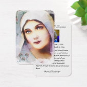 Mémorial funéraire catholique Vierge Marie Carte S (Bureau)