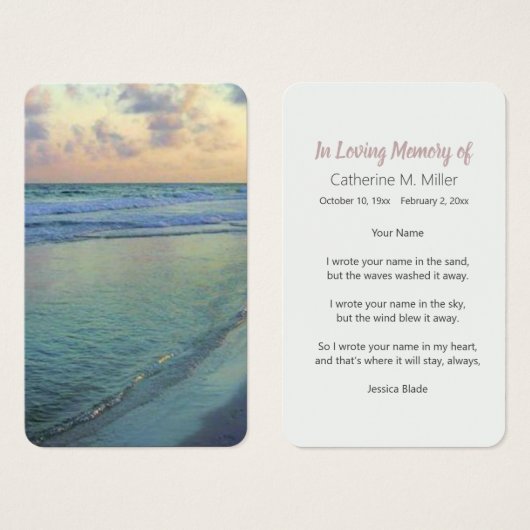 Mémorial funéraire du coucher du soleil sur les ri (Devant & derrière)