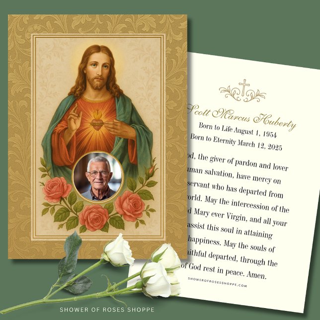 Mémorial funéraire du Sacré-Coeur avec photo et pr (Créateur téléchargé)