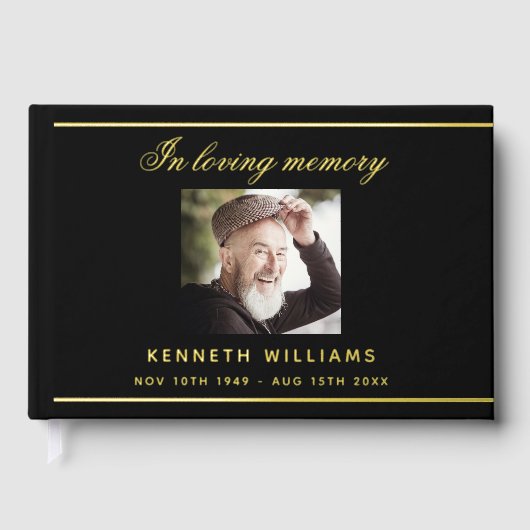 Mémorial funéraire en or noir photo (Recto)