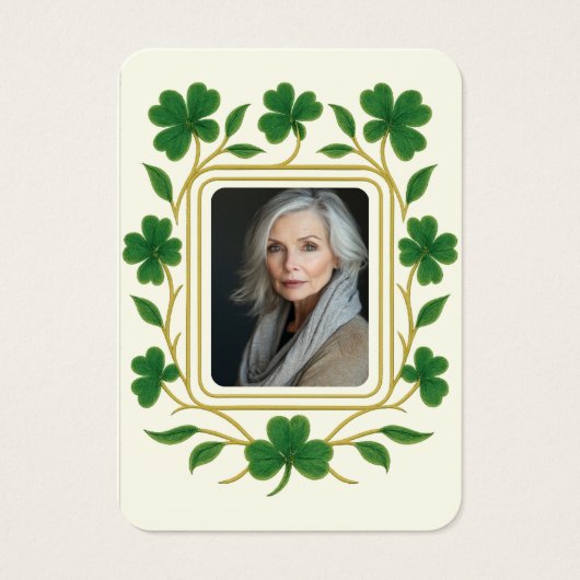 Mémorial funéraire irlandais Shamrock vert et or (Devant)