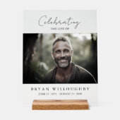 Mémorial funéraire minimaliste moderne 11x14 (Recto)