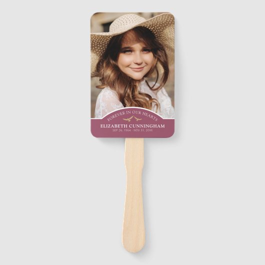 Memorial Funeral Classic Custom Photo Remembryo Handwaaier (Voorkant)