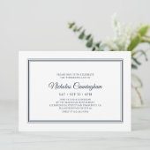 Memorial Funeral Classic Simple Elegant Kaart (Staand voorkant)