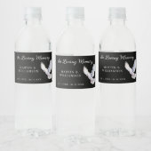 Memorial Funeral Dove in Loving Memory Naam Waterfles Etiket (Flessen)