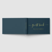 Memorial Funeral Elegant Script Navy Gold (Complet)