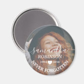 Memorial Funeral Favor Photo Magnet Magneet (Voorkant / Achterkant)