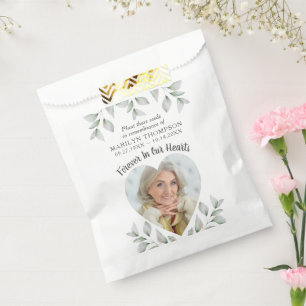 Memorial Funeral Flower Seeds Heart-Shaped Photo Bedankzakje