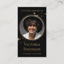 Memorial Funeral Fotogebed Gouden ronde Lijst