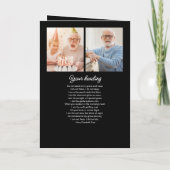 Memorial / Funeral Gevouwen 14-Foto Collage Modern Programma (Achterkant)