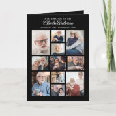 Memorial / Funeral Gevouwen 14-Foto Collage Modern Programma (Voorkant)