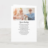 Memorial / Funeral Gevouwen 14-Foto Collage Modern Programma (Achterkant)