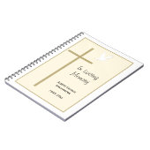 Memorial Funeral Livre d'or Carnet Cross Dove (Côté gauche)
