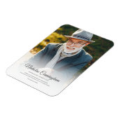 Memorial Funeral Modern Classic Simple Photo Magneet (Linkerzijde)