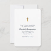 Memorial Funeral Modern en Simple Cross Bedankkaart (Voorkant)